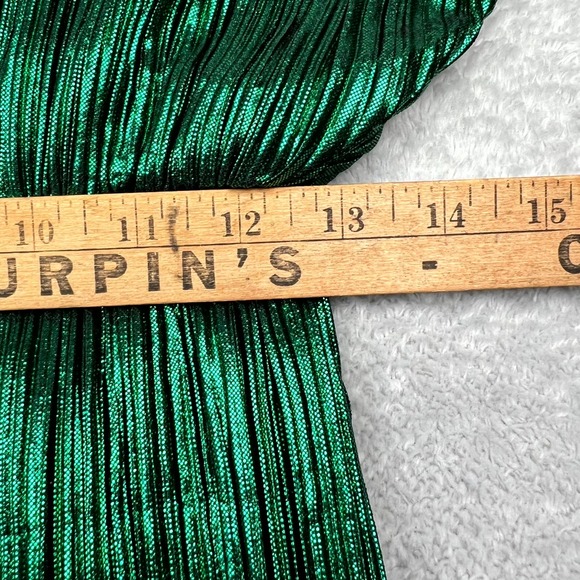 House of Harlow 1960 X Revolve Sabrina Dress Womens Medium Green Surplice Neck - Picture 15 of 16